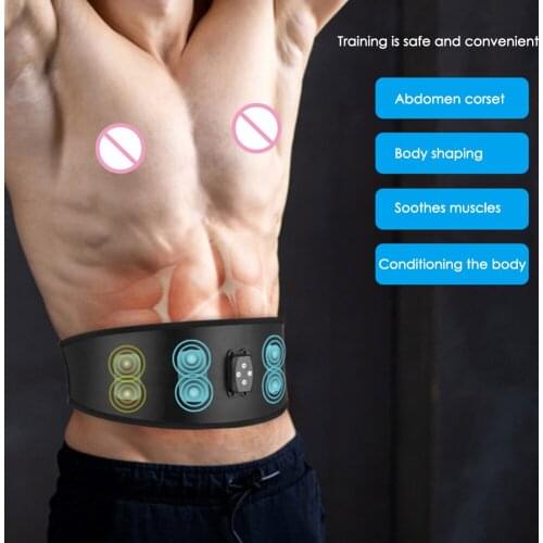 EMS Abdominal Stimulator Slim Belt Muscle Toner - Abdominal Toner-Training Device for Muscles Muscle Sculpting Fitness Stickers