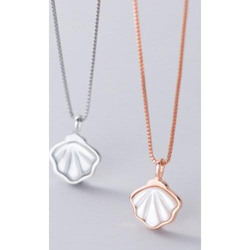925 Sterling Silver Sweet Shell Clavicle Chain Necklace for Women Pendant Necklace Jewelry Gifts Wholesale S-N684