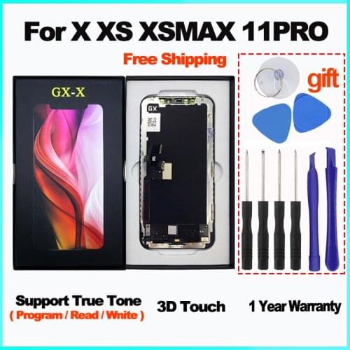 GX Pantalla OLED Incell LCD Display For iPhone X XS LCD Display Touch Screen Digitizer Assembly For iPhoneX 11 Pro XSMax XR