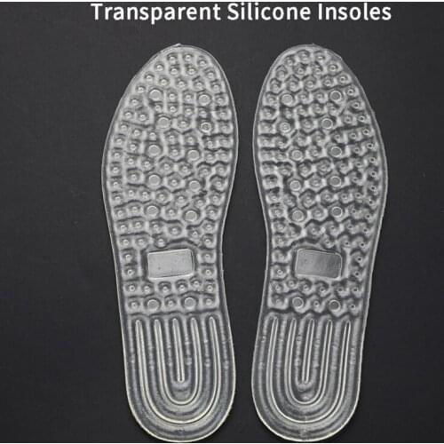 1 Pair Silicone Gel Orthopedic Insoles Women High Heel Shoes Flat Foot Arch Support Pads Shoe Inserts Transparent Massage Insole