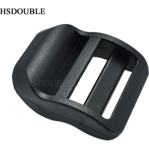 1" Plastic Ladder Lock Slider Buckle Adjustable Black for Backpack Straps
