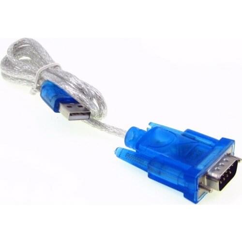 10pcs/lot HL-340 USB to RS232 COM Port Serial PDA 9 pin DB9 Cable Adapter Support Windows7 64