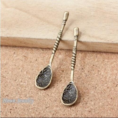 22pcs pendant spoon Antique bronze Pendant European Style jewelry findings A093