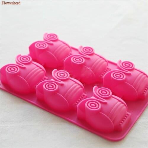 3d Cartoon Animals Handmade Soap Mold Six Owls Silicone Soap Making Supplies Fondant Cake Chocolate Mold Cake Decor Bath Tool