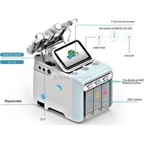 6 in 1 H2O2 Hydra Dermabrasion Peel Spa machine Hydro Microdermabrasion facial machine water dermabrasion beauty machine