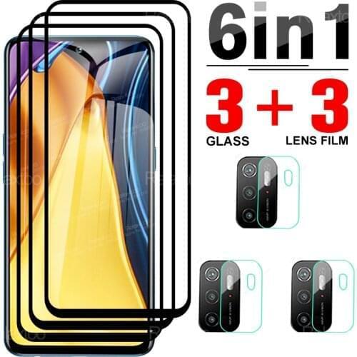 6 in 1 Camera Portector Glass For Xiaomi Pocophone M3 Pro m3Pro M 3 Pocom3 Protective Safety Smartphone Screen Full Cover Film