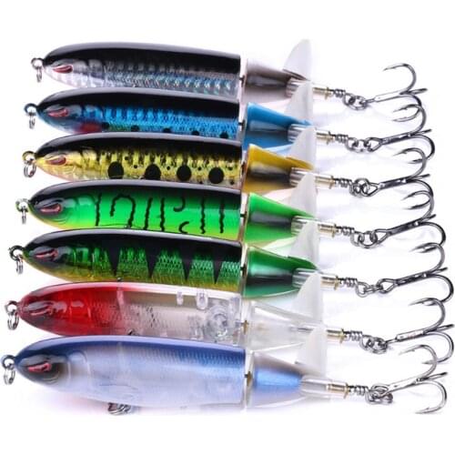 8pcs/lot Whopper Popper 10cm 13.2g Fishing Lure Artificial Wobbler Hard Bait Plopper Soft Rotating Tail For Carp Fishing Pesca