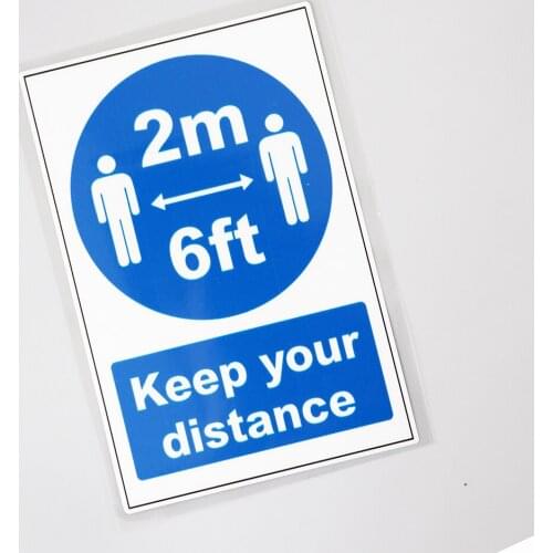 Fuzhen Boutique Decals Exterior Accessorie Social Distance Sticker 2 Metres 6ft Decal PVC Creativity Car Warning Sticker