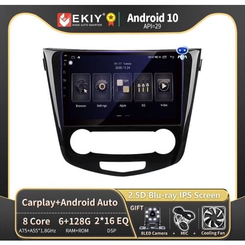 EKIY DSP 6G 128G Android For Nissan X-Trail xtrail X Trail 3 T32 2013-2017 Car Radio Multimedia Player GPS Navigation Stereo DVD