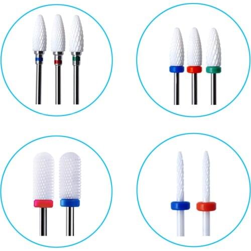 Nail Drill Bits Ceramics Cutters Remove dead skin pedicure manicure For Electric Milling Machine Manicure tool