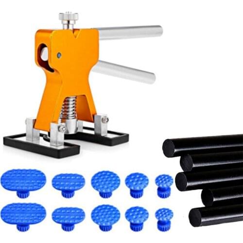 Car Dent Repair Tools Dent Repair Kit Automotive Paintless Car Body Dent Removal Kits with Glue Puller Tabs Black Glue Sticks
