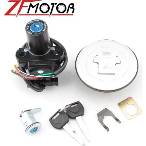Ignition Switch Gas Cap Seat Lock Key Set For Honda Hornet CB250F (4 Wires) FMX650 05-06