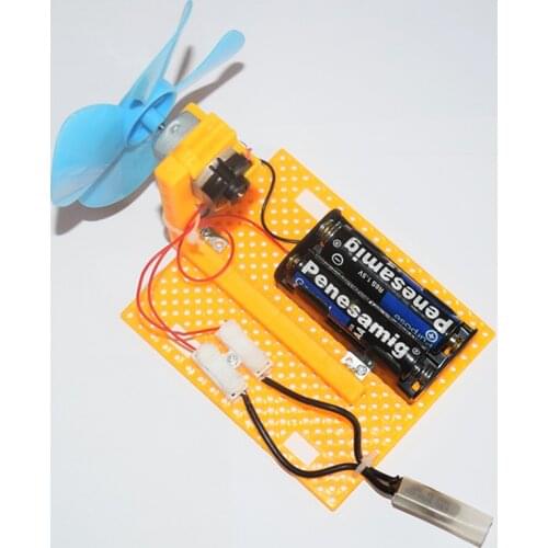 Temperature controlled fan turns or stops/scientific physics experimental Educational toys/DIY parts toys/baby toys for children