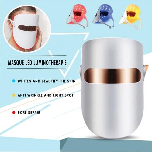 LED Color Light Beauty Face Mask Skin Rejuvenation Instrument Masque Skin Care 360° Phototherapy Masks Cover Beauty Devices