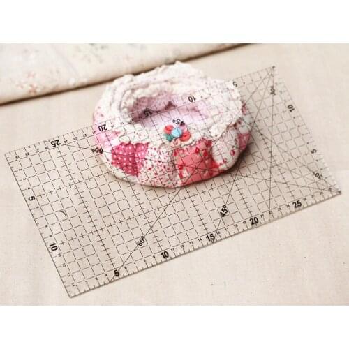 Free shipping professional 30 * 15cm patchwork ruler with thick 3mm amount DIY handmade quilt ruler tool