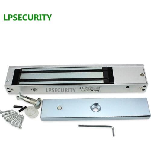 LPSECURITY 12VDC electric magnetic lock with pulling force of 230kgs 460LBS for single glass door access control system