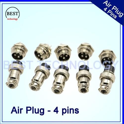 5pcs Small Air Plug Male & Female plug Diameter 16mm GX16 4pins core cable connector
