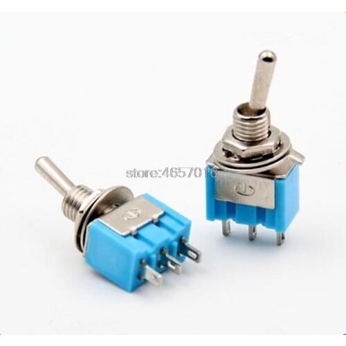 20PCS/LOT MTS-102 3-Pin SPDT ON-ON 6A 125VAC Miniature Toggle Switch