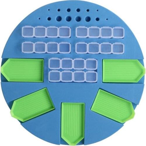 Kexinzu Diamond Painting Plate Point Foam Tool DIY Manual Storage Round Cross Stitch Accessory Embroidery Mosaic Christmas Gift