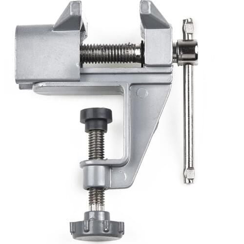 Mini Table Bench Vise Work Clamp Swivel Hobby Craft Repair Tool Jewelers DIY Secures Quickly Onto Tables Work Benches