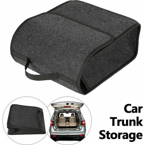 Car Trunk Organizer Portable Foldable Felt Cloth Storage Box Stowing Tidying Multi-Pocket Interior Accessories 35*20*30cm
