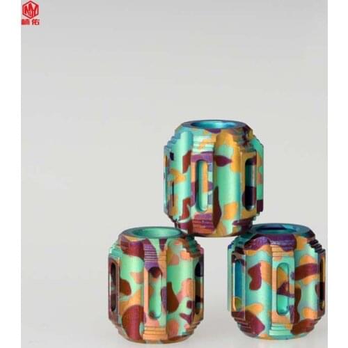 1PCS Titanium Retro EDC Tiangong Pendant Can Be Installed With 6 Tritium Gas Tube Braided Paracord Bracelet Pendants