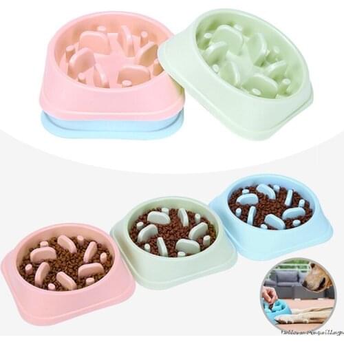 Portable Pet Dog Feeding Food Bowls Puppy Slow Down Prevent Choking Eating Feeder Fish Bowl Prevent Obesity Dogs Supplies