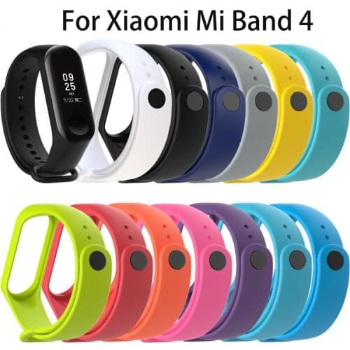 Strap For Xiaomi Mi Band 4 Silicone Wristband Bracelet Replacement For Xiaomi Band 4 Mi Band 4 Wrist Color TPU Smart Watch Strap