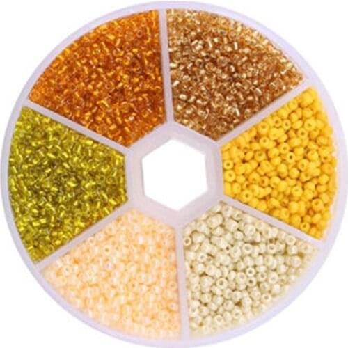 Boxed 2mm Glass Seed Beads Pendant Crystal Gasket Glass Beads for Jewelry Making DIY Handmade Accessories