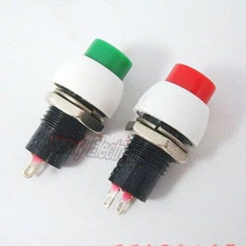 High quality Pack of 2 Red Green Latching OFF-ON N / O Push Button Switches