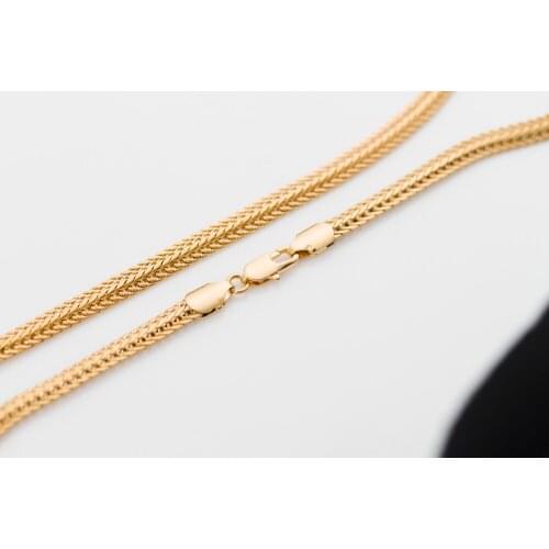 High quality serpentine snake chain plated filled gold double necklace width 5.9mm fine workmanship couple jewelry