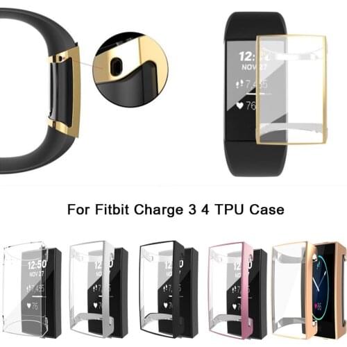 TPU Watch Screen Protector Case Cover For Fitbit Charge 4 3 Smart Watch Bracelet Protective Soft Full Screen Coverage Film