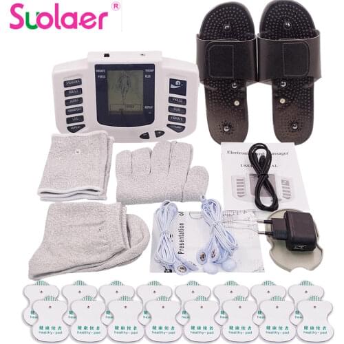 EMS Body Electrical Muscle Stimulator Tens Acupuncture Slimming Massager 16 Pads Digital Therapy for Back Neck Foot Health Care