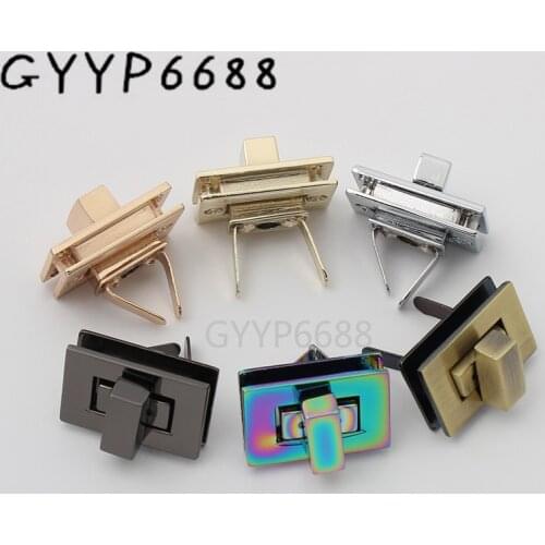 1set 30sets Hight qulity Free shipping Decorate Square lock for bags handbags hardware accessories leather twist DIY