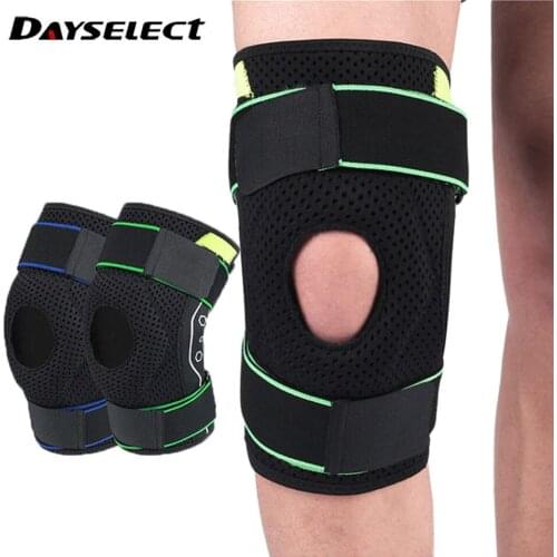 1PCS Fitness Running Knee Support Braces Professional Protective Sports Knee Pad Breathable Bandage Knee Brace Basketball