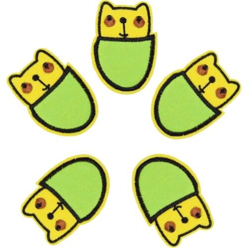 10pcs Cute Bear badges patches for clothing iron embroidered patch applique iron sew on patch sewing accessories for DIY clothes