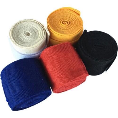2.5m/roll Cotton Sports Strap Boxing Bandage Sanda Muay Thai Taekwondo Hand Gloves Wraps Boxing Hand Wraps for Training Bandages