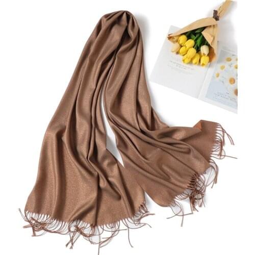 2020 solid cashmere women scarf winter warm double-sides shawls and wraps wool pashmina long female foulard thicken blanket