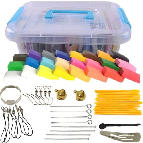 24 Colors X20g Oven Baking Polymer Clay Modeling Clay Fluffy Slime Fluffy Slime Box Light Plasticine for Children