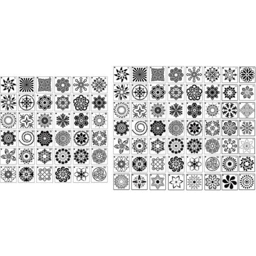 36/56pcs Mandala Stencils DIY Drawing Template Wall Painting for Tiles Rock Scrapbooking Decor 9x9cm