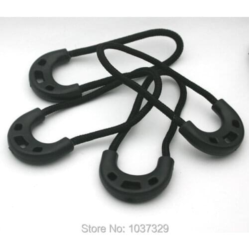 75pcs/lot Slip-resistant zipper puller black plastic puller for apparel luggage bag sportwear Puller - 009