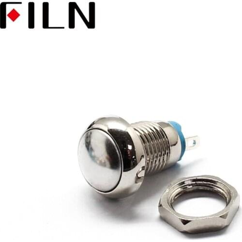 8mm Domed Ball head Thread 2 Pins Momentary Push Button Switch