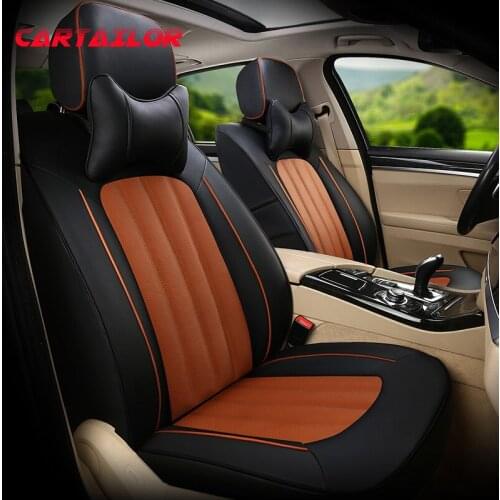 CARTAILOR Cover Car Seat Accessories Set for VOLVO XC90 Seat Covers & Supports Cowhide & Artificial Leather Cars Seats Protector