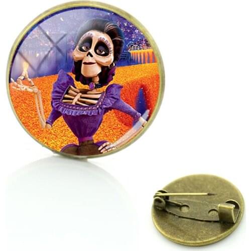 Disney Dream Travels Brooch Creative Design Adventure Shape Pattern Cabochon Glass Pin Brooch Friend Brooch