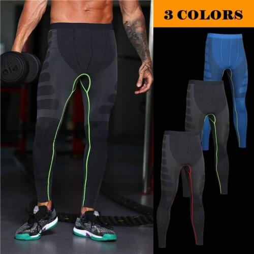 New Arrival Men Running Pants Compression Tight Sports Trousers High-elastic Quick Dry Breathable Fitness Pants Free Shipping