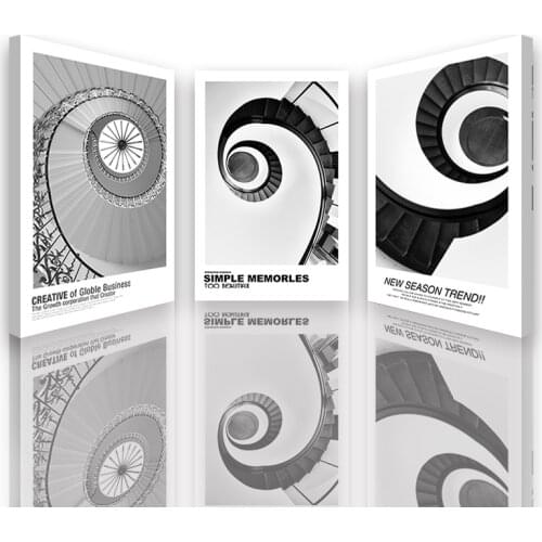 Black and white architectural abstract combination photo wall decorative painting sofa canvas wall art poster decorative modern