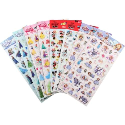 Disney Childrens Stationery Color Crystal Sticker Avengers Crystal Sticker Ice Princess Mickey Sophia Cartoon Sticker