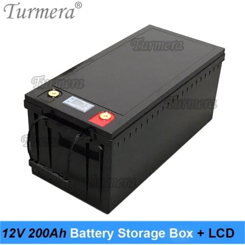 Turmera 12V Battery Storage Box with LCD Display for 3.2V 200Ah 280Ah 310Ah 320Ah Lifepo4 Battery Solar Energy System or UPS Use