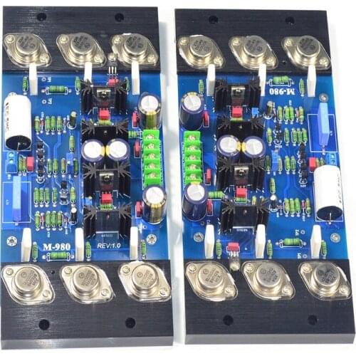 M980 300W *2 Gold Sealed 12 Tubes MJ15024 MJ15025 Class AB HiFi Fever Audio Amplifier Board Pure Post AMP Board