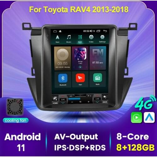 Mekede 6+128G Tesla style Android 11 IPS Car radio player For Toyota RAV4 RAV 4 2013-2018 gps navigation stereo BT WIFI Carplay